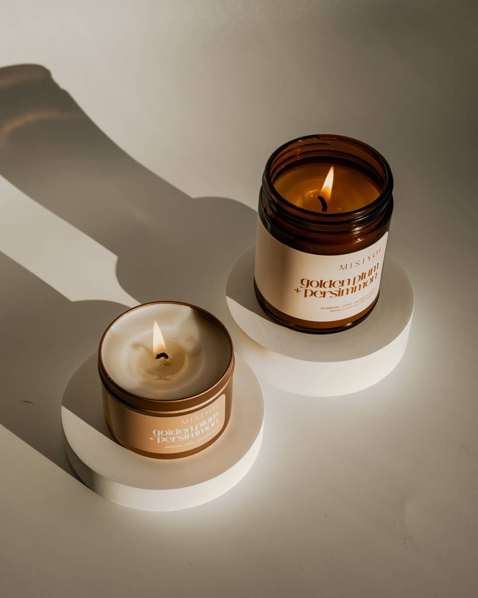 Golden Plum + Persimmon | Beeswax Blend Candle Jar